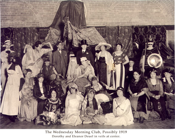1919, Wednesday Morning Club. Dorothy Deuel and Eleanor pose