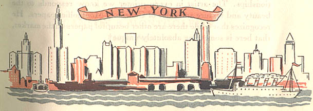 The New York skyline at Danielle Hughe's wedding.