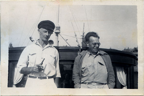 George Brace of Silent Ranch with Heinz Rubel.