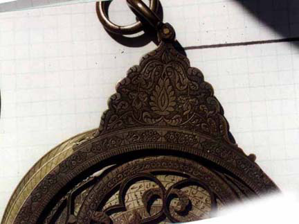 Detail of top of Carnegie's Astrolabe