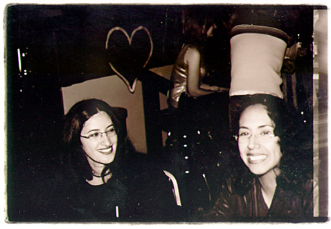 Twins enjoy the Peak Show at Mr. T's in Highland Park during the Dog Rescue Benefit Nov. 2, 2001.1