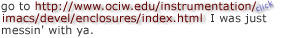 Go to an IMACS link.