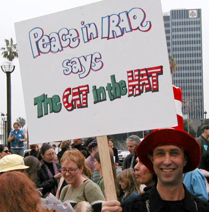 Peace in Iraq, says Cat in the Hat