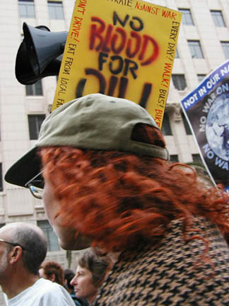 No blood for oil. Helen's head
