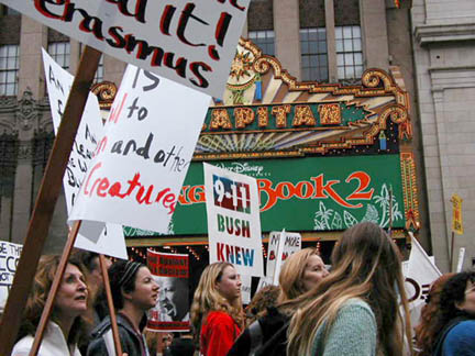 Crowd at Hollywod War Protest, 2/15/03